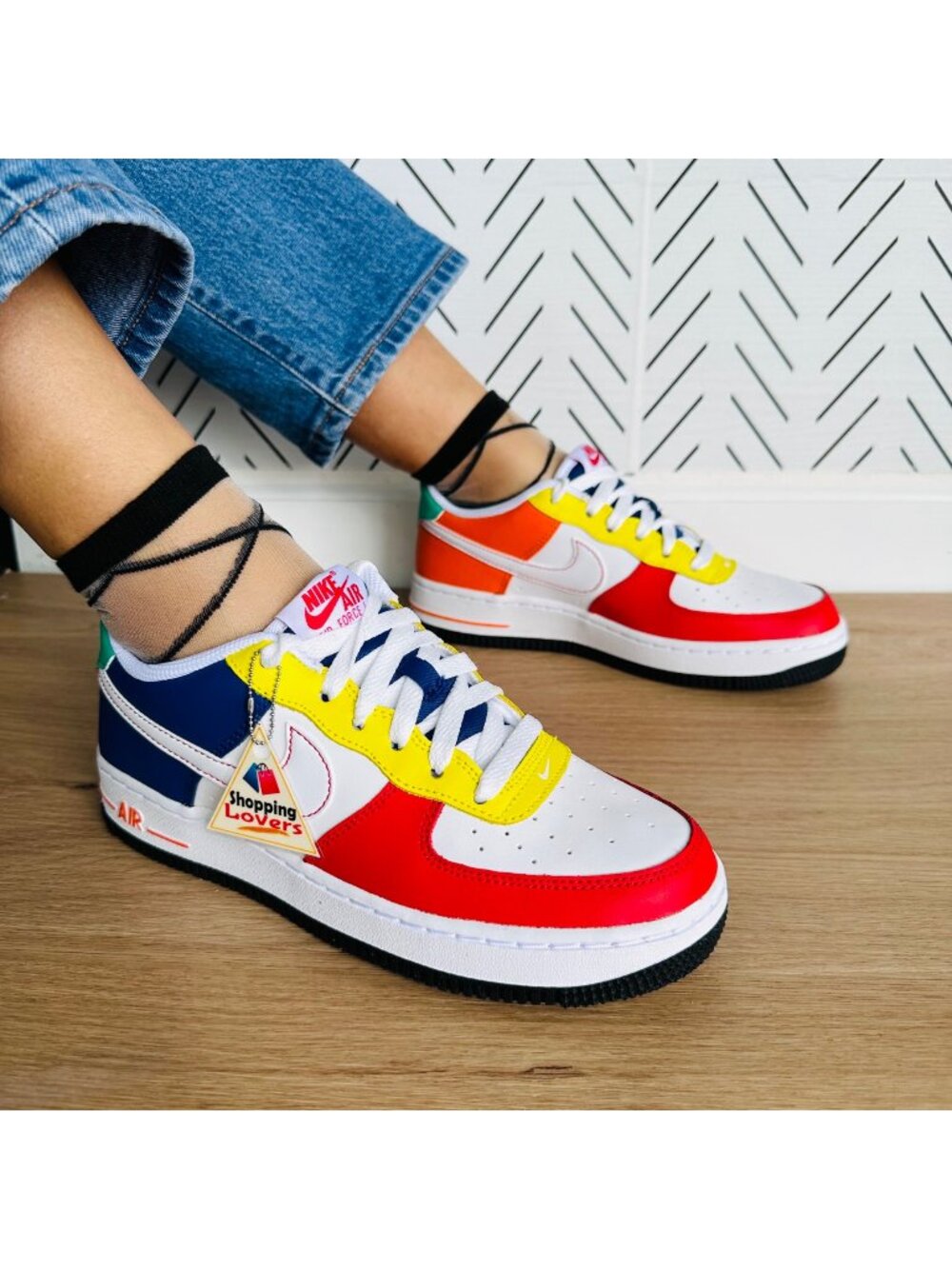 ⭐Rare Nike Air Force 1 Low LV 5.5Y Big Kids Shoes White Red Sneaker FN6980-657⭐